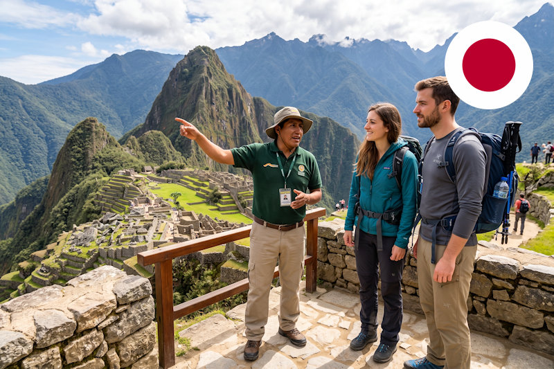 Guide Machu Picchu en japonais