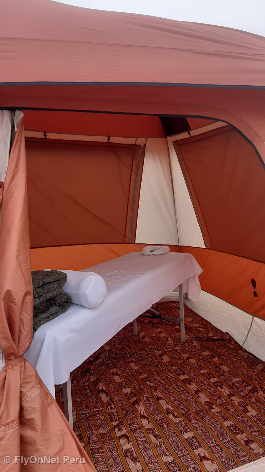 Album photos: Tente dédiée au spa pendant le trek du Chemin Inca Impérial